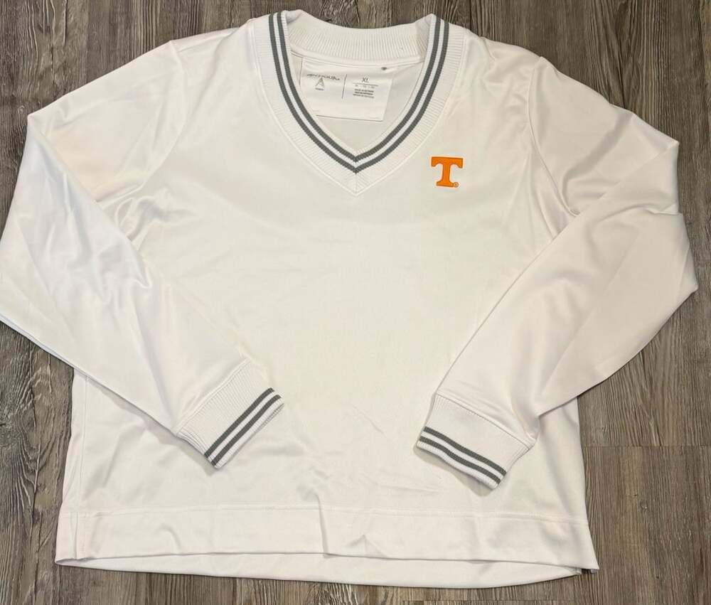 Antigua Tennessee Volunteers Sweatshirt Size XL White V-Neck